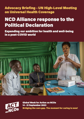 NCDA response HLM UHC - Advocacy briefing - cover